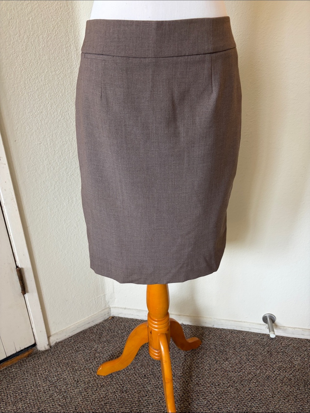 Calvin Klein Classic Brown Pencil Skirt - Women's Office Wear
